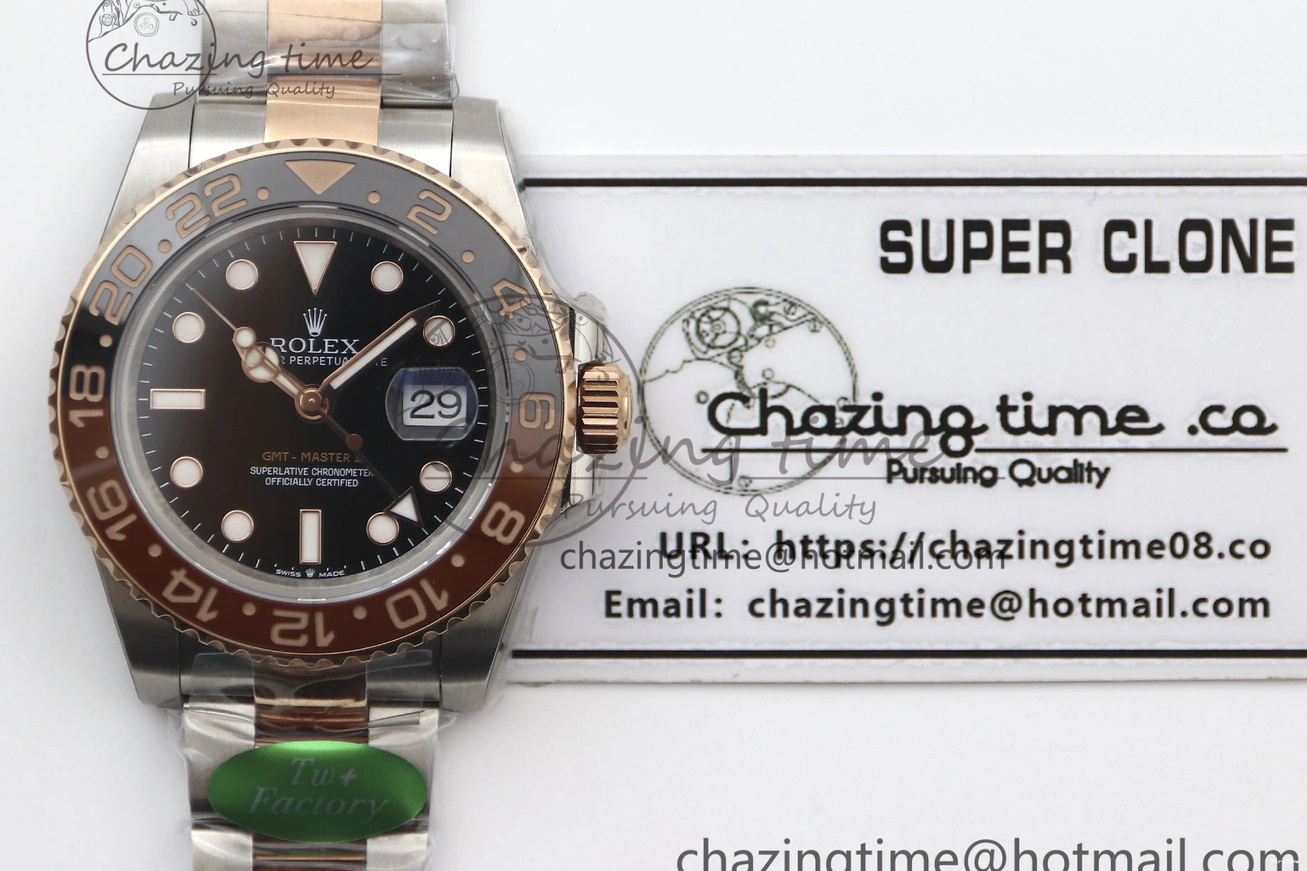 MiroTime 0413 GMT Master II 126711 CHNR 904L SS TW+ 1:1 Best Edition on SS RG Bracelet VR3186 CHS FreshLook 1976
